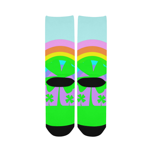st.patricksdayrainbows77socks Custom Socks for Women