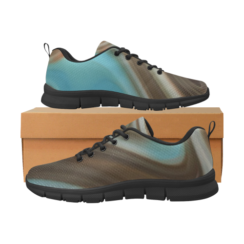 Totaly in the flow wearing these running shoes Women's Breathable Running Shoes/Large (Model 055)