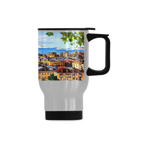 I Love Yerevan Travel Mug (Silver) (14 Oz)