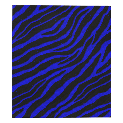 Ripped SpaceTime Stripes - Blue Quilt 70"x80"