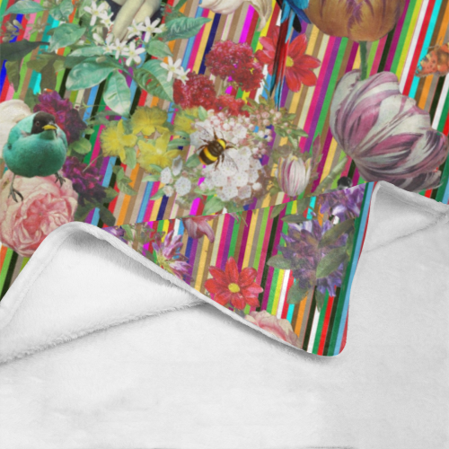 Summer  Flowers Ultra-Soft Micro Fleece Blanket 50"x60"