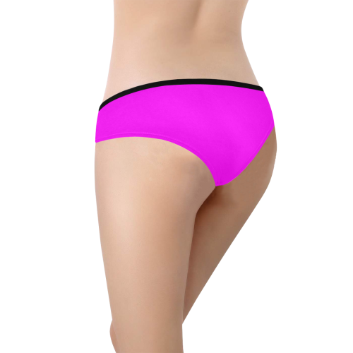color fuchsia / magenta Women's Hipster Panties (Model L33)