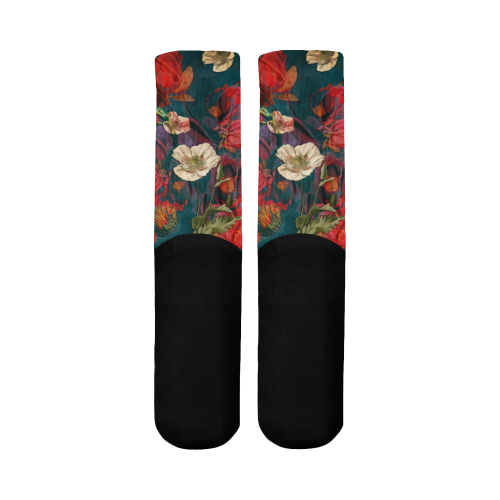 flora 3 Mid-Calf Socks (Black Sole)