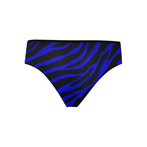 Ripped SpaceTime Stripes - Blue Women's Hipster Panties (Model L33)