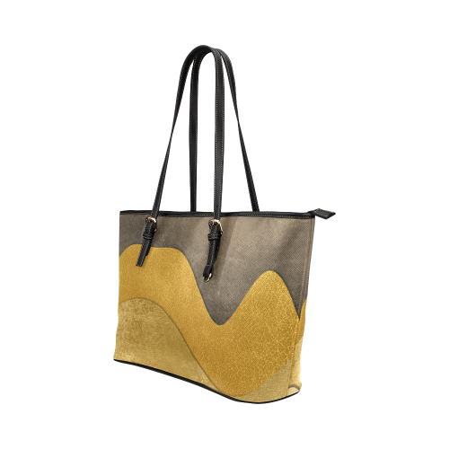 sun space #modern #art Leather Tote Bag/Small (Model 1651)