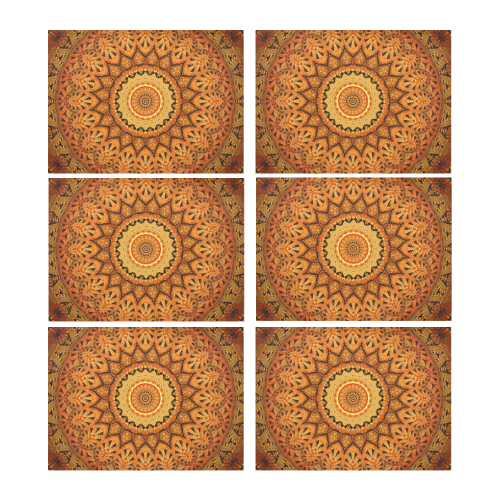 Frilly Mandala Placemat 14’’ x 19’’ (Six Pieces)