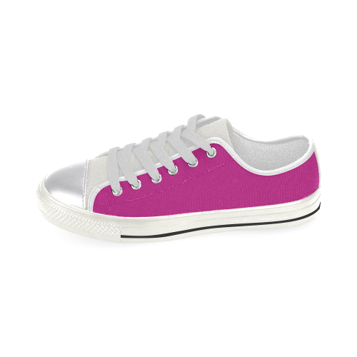 color medium violet red Women's Classic Canvas Shoes (Model 018)