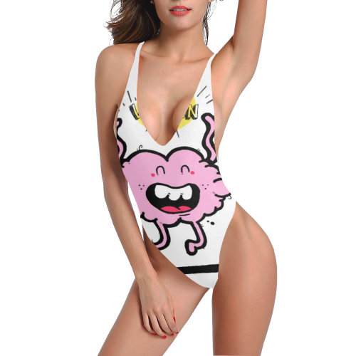 Vegan Sexy Low Back One-Piece Swimsuit (Model S09)