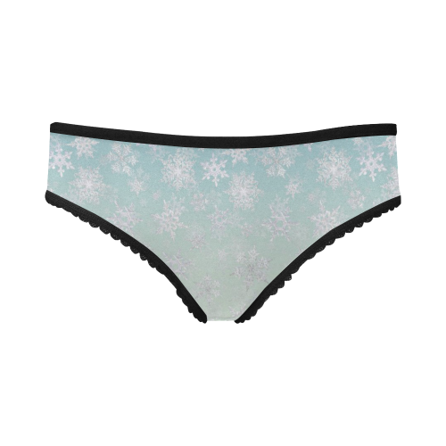 Frosty Day Snowflakes on Misty Sky Women's All Over Print Girl Briefs (Model L14)