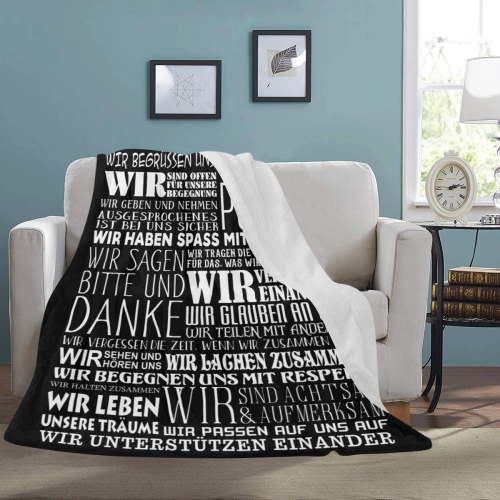 German House Rules - POSITIVE HAUSORDNUNG 2 Ultra-Soft Micro Fleece Blanket 60"x80"