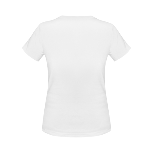 Logo Text(B) White Women's T-Shirt in USA Size (Front Printing Only)