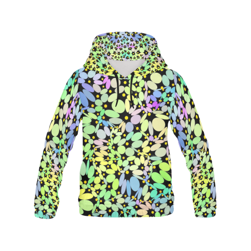 Power Flowers 318A by JamColors All Over Print Hoodie for Men/Large Size (USA Size) (Model H13)