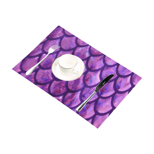 Mermaid SCALES Purple Placemat 12’’ x 18’’ (Set of 4)