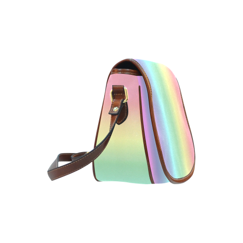 Pastel Rainbow Saddle Bag/Small (Model 1649) Full Customization