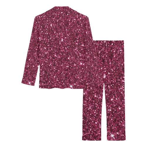 New Sparkling Glitter Print J by JamColors Women's Long Pajama Set
