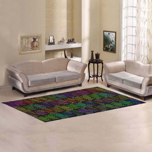 Ripped SpaceTime Stripes Collection Area Rug 9'6''x3'3''