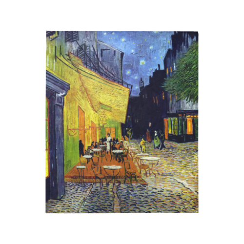 Vincent Willem van Gogh - Cafe Terrace at Night Quilt 50"x60"