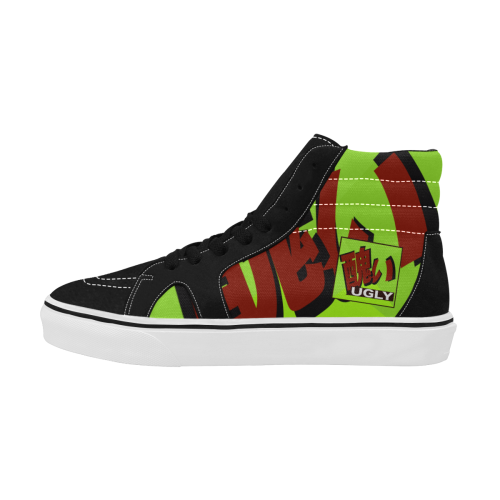 UGLY Lime Women's High Top Skateboarding Shoes (Model E001-1)