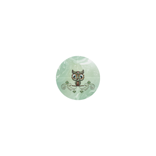 Cute little owl, diamonds Neoprene Water Bottle Pouch/Small