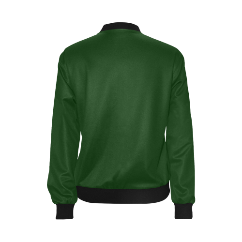 Las Vegas Craps Dice on Green All Over Print Bomber Jacket for Women (Model H36)