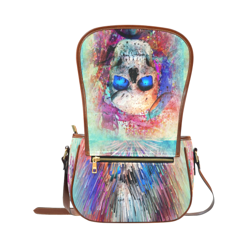 My Skull Popart by Nico Bielow Saddle Bag/Large (Model 1649)