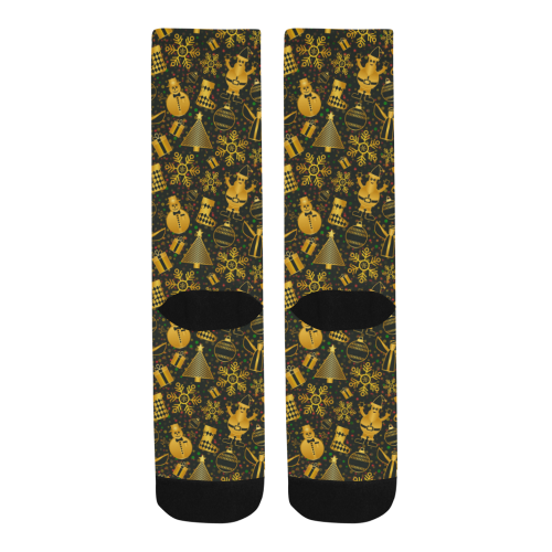 Golden Christmas Icons Trouser Socks (For Men)