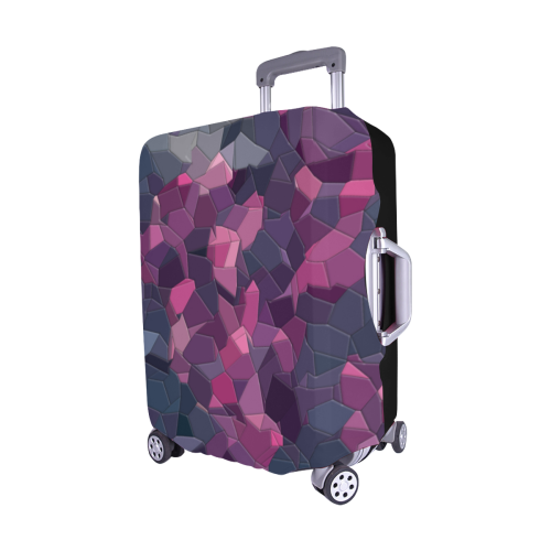 purple pink magenta mosaic #purple Luggage Cover/Medium 22"-25"
