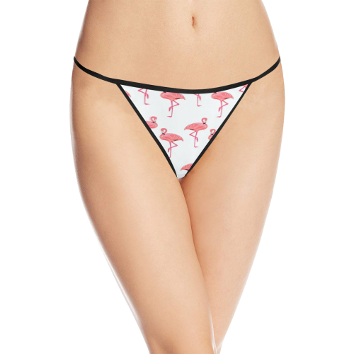 Classic Pink FLamingo Pattern Women's All Over Print G-String Panties (Model L35)