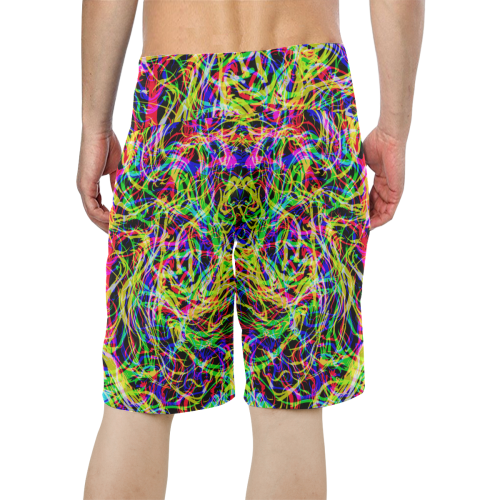 colorful abstract pattern Men's All Over Print Board Shorts (Model L16)