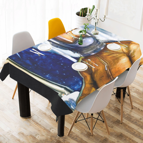 Let’s conquer Space! Cotton Linen Tablecloth 60" x 90"
