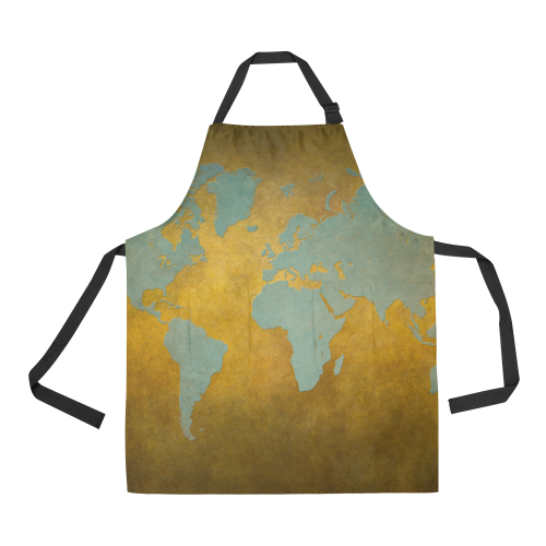world map 34 All Over Print Apron
