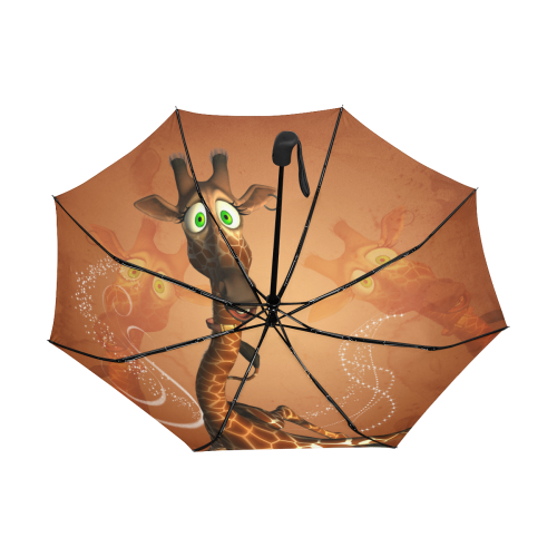 Funny, cute giraffe Anti-UV Auto-Foldable Umbrella (Underside Printing) (U06)