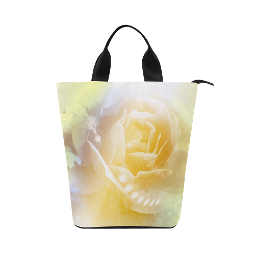 Soft yellow roses Nylon Lunch Tote Bag (Model 1670)