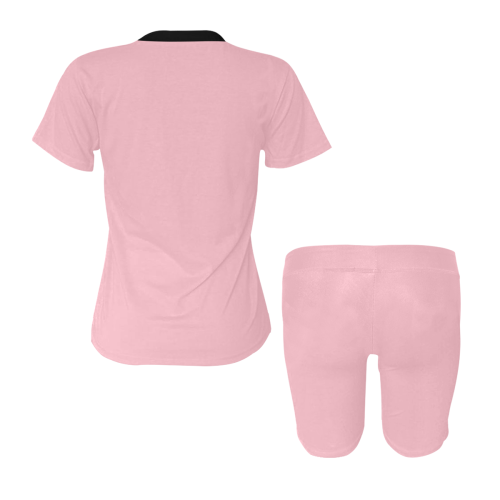 color pink Women's Short Yoga Set