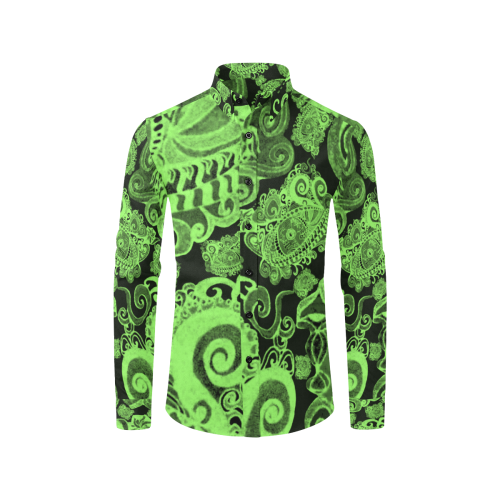 Your Paisley Green Eyes by Aleta Men's All Over Print Casual Dress Shirt (Model T61)