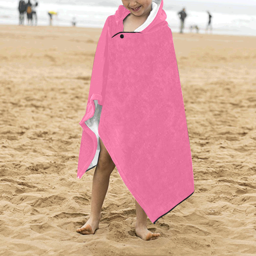 color French pink Kids' Hooded Bath Towels