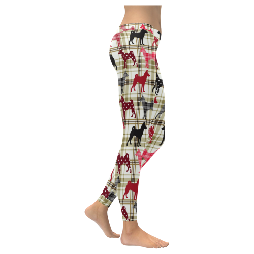 Basenji Women's Low Rise Leggings (Invisible Stitch) (Model L05)
