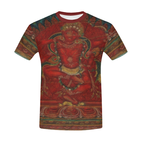 Kurukulla From Tibetan Buddhism All Over Print T-Shirt for Men/Large Size (USA Size) Model T40)
