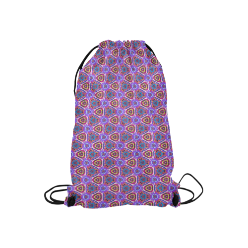 Purple Doodles - Hidden Smiles Small Drawstring Bag Model 1604 (Twin Sides) 11"(W) * 17.7"(H)