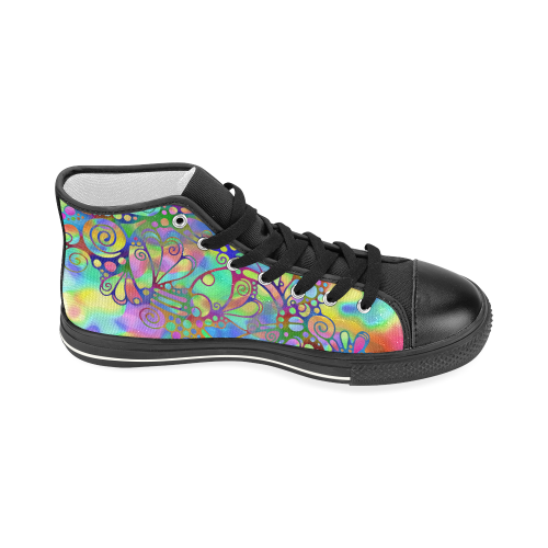 Sketching Art - Power Ornaments 2 Women's Classic High Top Canvas Shoes (Model 017)
