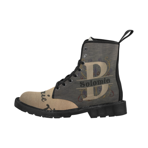 Gray Solomie B Martin Boots for Men (Black) (Model 1203H)