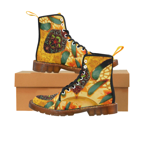 "Elfin Gold" Unique Ladies' rubber soled Boots by Creative Devotions - Martin Boots For Women Model 1203H