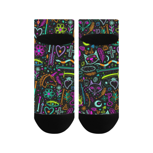 Funny Nature Of Life Sketchnotes Pattern 3 Women's Ankle Socks