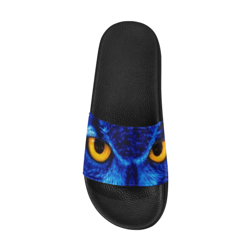 FLASHY BLUE OWL Women's Slide Sandals (Model 057)