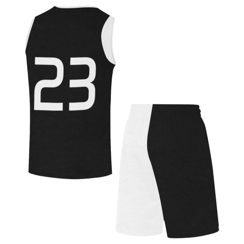 Black and White Number 23 Team Basketball Uniforms All Over Print Basketball Uniform