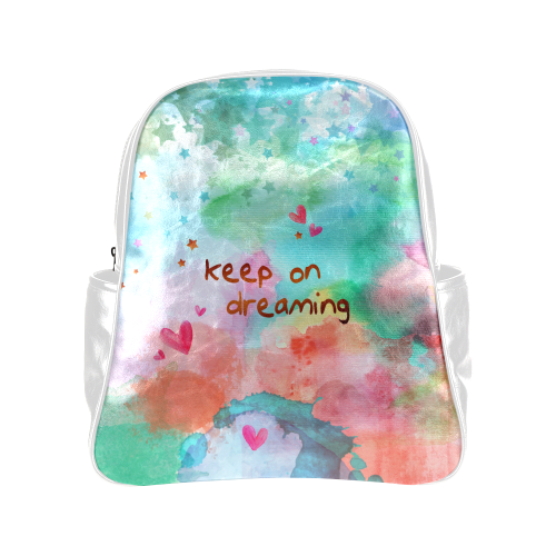 KEEP ON DREAMING - rainbow Multi-Pockets Backpack (Model 1636)