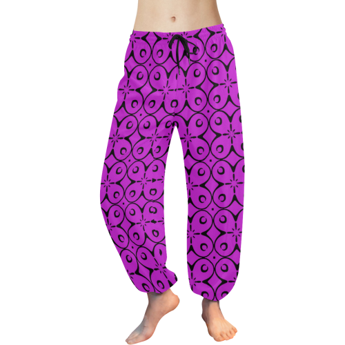 My Lucky Day Dazzling Violet Women's All Over Print Harem Pants (Model L18)