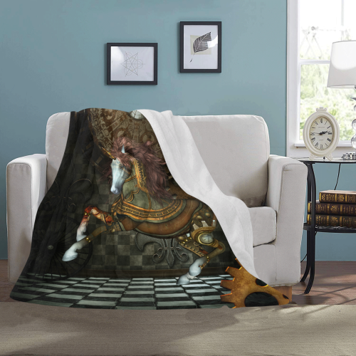 Steampunk, wonderful steampunk horse Ultra-Soft Micro Fleece Blanket 50"x60"