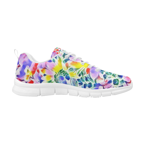 Floral Summer Greetings 1A by JamColors Women's Breathable Running Shoes/Large (Model 055)