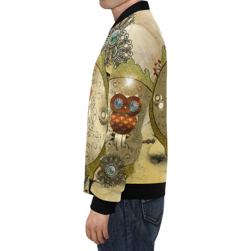 Steampunk, wonderful owl All Over Print Bomber Jacket for Men/Large Size (Model H19)